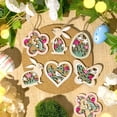thumbnail image 5 of ERTZAE Egg Shaped Ornament,Wooden Egg Flower Decor,Easter Craft Supply,Wood Craft Decoration,Easter Wood Decoration,12PC Wooden Easter Hanging Ornaments Set,Colorful Bunny & Egg Cutouts for DIY Craft, 5 of 6