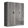 thumbnail image 5 of Woodpeckers Furniture and Mattress 61"Wide Armoire Wardrobe Closet For Hanging With 3 Drawers & Shelves, 5 of 10
