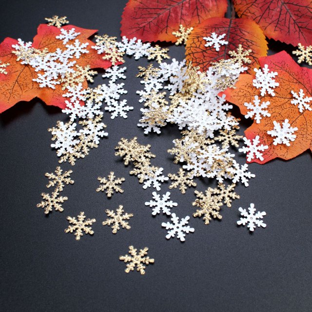 Adornos navideños, copos de nieve, fiestas de bodas, tirar trozos de papel, copos de nieve falsos, adornos navideños