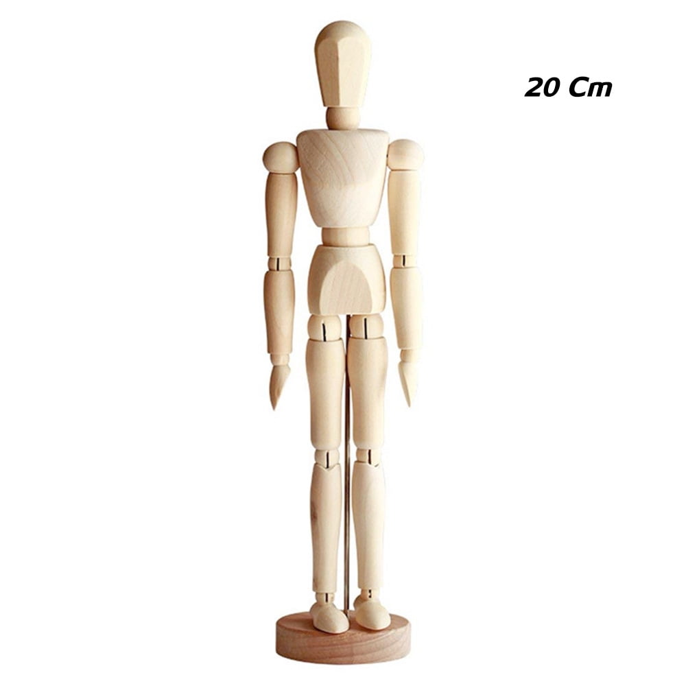 Sketching Artist Movable Limbs Male Wooden Figure Model Doll Toys Sketch Mannequin Puppet, Adult Unisex, Size: 14 cm