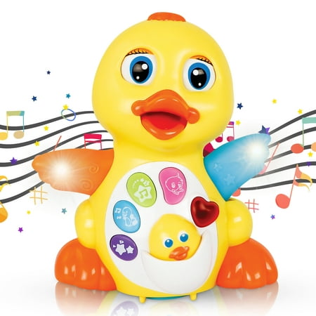 CifToys Musical Duck Toys for 1 2 3 Year Old Gifts, Toddler Toys- Dancing, Singing, Electronic Duck Toy with Lights and Adjustable