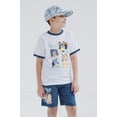 thumbnail image 2 of Camiseta Outfit Bluey Family para niños pequeños, pantalones cortos y gorra, 3 piezas, 2 of 7