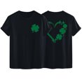thumbnail image 1 of AherBiu Hauts de la Saint-Patrick pour Femmes Manches Courtes Imprimés Décontractés Basiques, 1 of 7