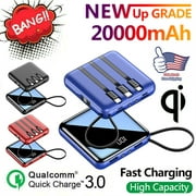 Power Bank 20000mAh Portable Charger, Fast Charging LED Display External Battery Pack for Cell Phone