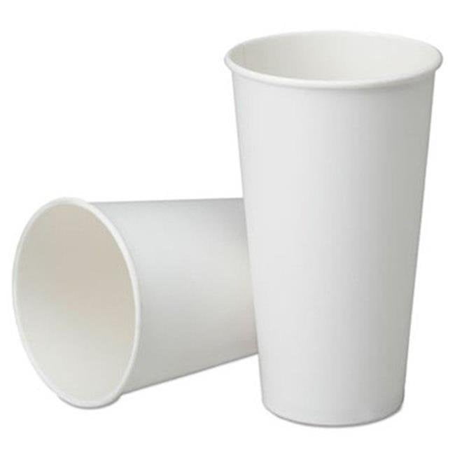 32 oz Disposable Paper Cups for Cold Beverages, White