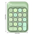 thumbnail image 4 of Decodeary Clavier Numérique Sans Fil 18 Touches Mini Portable Touche Ronde 2.4GHz Pavé Numérique Fournitures pour Tablette Ordinateur Portable PC Ordinateur Coloré Vert, 4 of 6