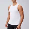 thumbnail image 4 of USNSM Men's Sleeveless Shirts Breathable Comfortable Gym Workout Running Quick Dry Tank Top Beach Swim Muscle Athletic Shirt White XL, 4 of 9