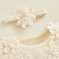 thumbnail image 5 of Yindaity Dresses Baby Girl Baby Girl Outfit Sleeveless Tulle Tutu Romper Dress with Headband(Beige,6-12 Months), 5 of 7