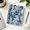 D-Blue Leaves-1, variant on D-Blue Leaves 1 College Ruled Lined Spiral Hardcover Notebook