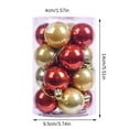 thumbnail image 2 of Fiudx Juego de Bolas Navideñas, 16 Piezas de Adornos para Árbol de Perlas Brillantes, Decoraciones Colgantes de Plástico, Varios Estilos de Pintura, Ideal para Fiestas Navideñas, Decoración Del Hogar, 2 of 2