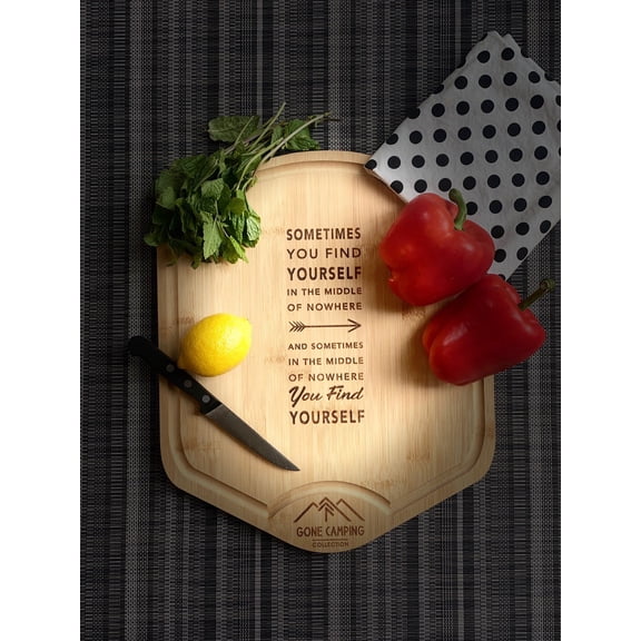 Trailersphere GCCBD05 Gone Camping Bamboo Cutting Board - Day