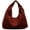 Dark Red, variant on Women's Loose Hobo Multi Pockets Nylon Handbag Pure Colour Draped Hobo Bags Bags Large Shoulder Bag