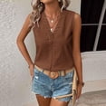 thumbnail image 6 of Admvng Womens Tank Top Crochet Lace Trim V Neck Sleeveless Eyelet Blouse Casual Summer Boho Camisole, 6 of 9
