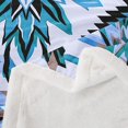 thumbnail image 3 of Erosebridal Western Aztec Fleece Blanket Navy Blue Sherpa Throw 60x80, Tribal Decor, 3 of 6