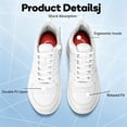 thumbnail image 4 of AMOX Non Slip Work Shoes for Men Food Service Slip Resistant Sneakers Casual Comfortable with Cushioning for Chef Kitchen Restaurant Walking White, 4 of 8
