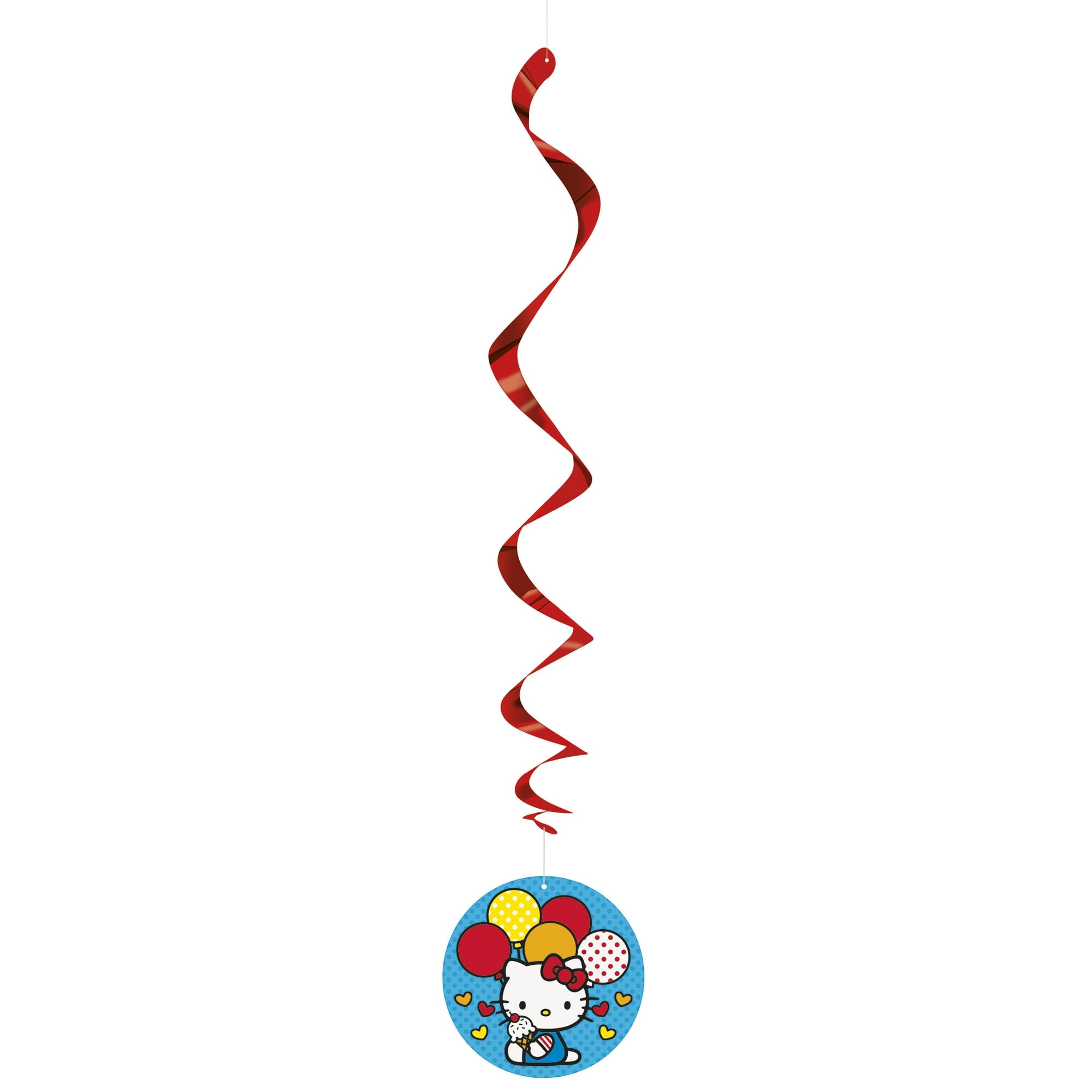 (12 pack) Hello Kitty Hanging Swirl Decorations, 3ct