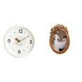thumbnail image 1 of Reloj De Pared Moderno Y Ornamentado Con Marco De Fotos, Silencioso, Con Números Grandes, Decorativo, Colgante Y Marco De Resina Para El Hogar, La Oficina, El Estudio, La Habitación,, 1 of 8