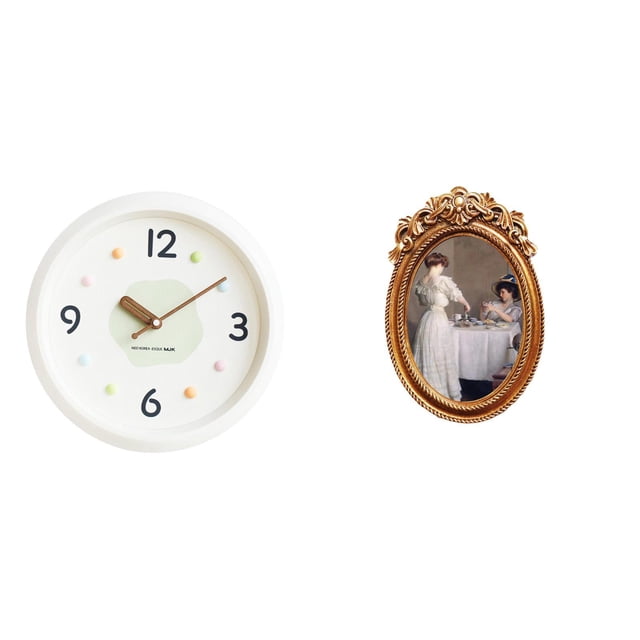 Reloj De Pared Moderno Y Ornamentado Con Marco De Fotos, Silencioso, Con Números Grandes, Decorativo, Colgante Y Marco De Resina Para El Hogar, La Oficina, El Estudio, La Habitación,