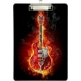thumbnail image 2 of FMSHPON Guitar in Flames Clipboard Hardboard Wood Nursing Clip Board and Pull for Standard A4 Letter 13x9 inches, 2 of 7