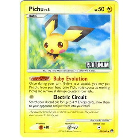 Pokemon Promo Cards Pichu 45 2009 Burger King