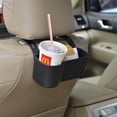 thumbnail image 1 of Reposacabezas del coche Asiento trasero Organizador Portavasos Bebida Bolsillo Bandeja de comida Universal Libera tus manos. para un tiempo más conveniente en su automóvil (negro) brillar Hogar, 1 of 4