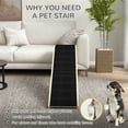 thumbnail image 5 of Hommoo Dog Ramp for Bed, Pet Ramp for Dogs with Non-Slip Carpet and Top Platform, 74" x 16" x 25",Natural, 5 of 7