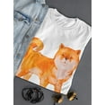 thumbnail image 3 of Cute Watercolor Shiba Inu Dog T-Shirt Women -Image by Shutterstock, Female Large, 3 of 4