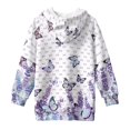 thumbnail image 5 of Xoenoiee Purple Butterfly Lavender Bow Print Girls Long Hoodie for Kids Fashion Long Sleeve Sweatshirt Dresses Pullover Sweat Shirt with Front Pocket Athletic Clolthing Fall Outfits, 7-8 Years, 5 of 7