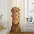 thumbnail image 5 of Brown Dinosaurs Sheer Curtains 54 Inches Long, Funny Animals Modern Art Light Filering Curtains, Breathable Simi Curtain Privacy Drapes for Kitchen Bathroom Nursery Lightweight Small Window Treatment, 5 of 9