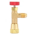 thumbnail image 2 of Valve de Charge de Réfrigérant, 5/16 Po à 5/16 Po Filetage Valve de Sécurité de Climatisation Résistance à la Corrosion Type 2 Voies pour R42/410 pour Condenseur Maison Voiture, 2 of 8