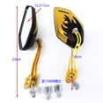 thumbnail image 2 of TopOne 1 Pair Motorcycle Rear View Side Mirrors Auxiliary Rearview Mirror Universal Modified Parts forScooter, 2 of 7