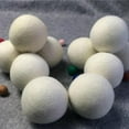 thumbnail image 2 of Bola de fieltro 6 piezas 7 CM bolas de lana secadora de ropa lavandería ecológico suavizante deshumidificación Disminuye el tiempo de secado lavado reutilizable libre de estática, 2 of 7