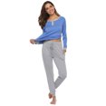 thumbnail image 5 of Purcoar Women's Pajamas Sets for Women Long Sleeve Sleepwear Loungewear Pj Set, 5 of 6