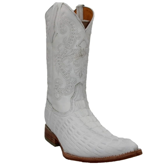 The Western Shops Men’s Crocodile Alligator Print Snip Toe Cowboy Boot 12 inch Shaft