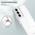 thumbnail image 7 of SaniMore for Samsung Galaxy S22 Case Slim Transparent [Not Yellowing Technology], Rugged PC & TPU Bumpers Built-in Detachable Lens Protector Shockproof Protective Cover, White, 7 of 7