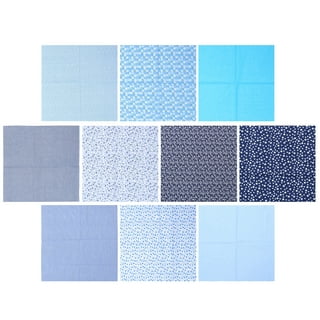 Quilting Fabric Squares 7.9x10 50pcs Cotton Fabric Bundle Pre Cut Patchwork  Squares DIY Craft (Floral/Dots/Strips) 