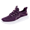thumbnail image 2 of YOUYEDIAN Orthopedic Shoes for Women Arch Support Slip on Non Slip Work Shoes Breathable Knitted Mesh Stretch Work Shoes Comfortable 2026 New Orthopedic Shoes (Dark Purple), 2 of 7