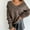 Coffee, variant on Lilgiuy Women's Winter Casual Solid Color V-neck Long-sleeved Knitted Loose Sweater Top for Work Office Business