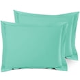 thumbnail image 2 of (2 pack) Nestl Pillow Sham Set of 2, Premium 1800 Series Double Brushed Bed Pillow Cases, Mint Green, Standard 20" X 26", 2 of 6