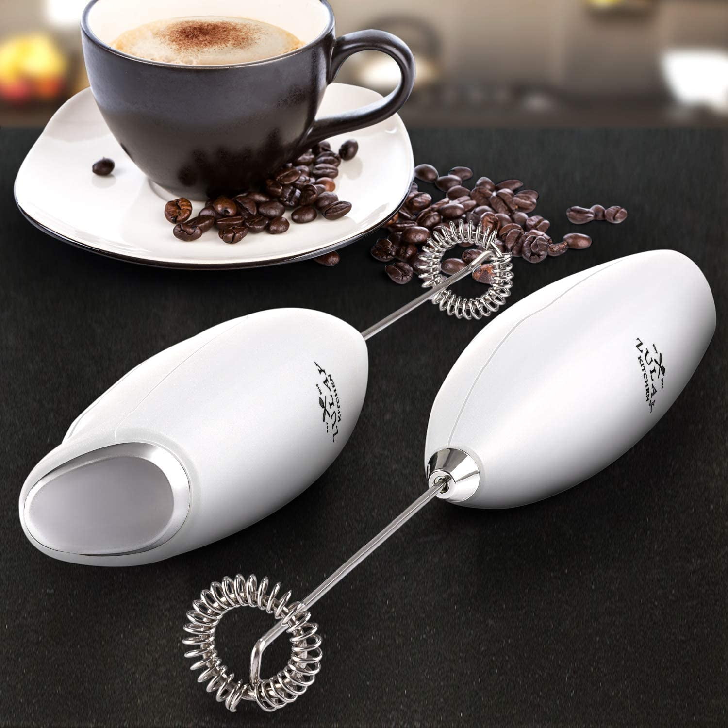  ULTRA HIGH SPEED MILK FROTHER For Coffee With NEW UPGRADED  STAND - Powerful, Compact Handheld Mixer with Infinite Uses - Super Instant  Electric Foam Maker with Stainless Steel Whisk by Zulay (