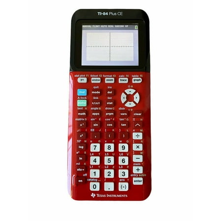 Texas Instruments 84PLCE/TBL/1L1/AQ1 TI‑84 Plus CE Graphing Calculator - Radical Red