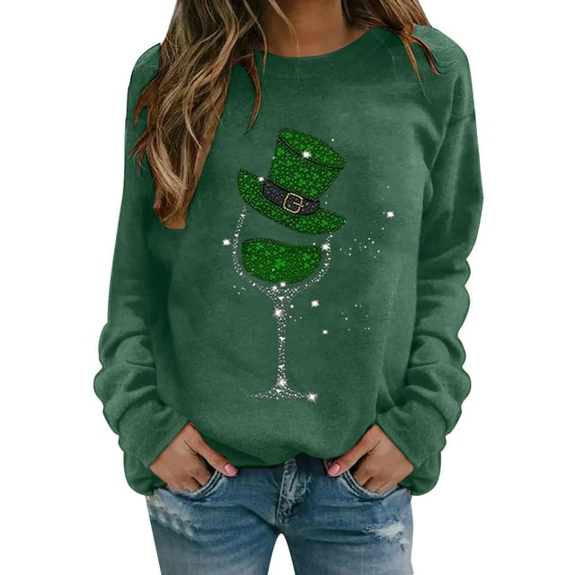 toraway Sweat à Capuche pour Femmes Motif Mignon Col Rond Manches Longues Sweat-Shirts Décontractés Haut Mignon Manches Longues Mode Ample S