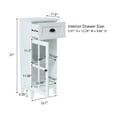 thumbnail image 6 of LuxenHome White MDF Wood Slim Bathroom Storage Cabinet and End Table, 6 of 6