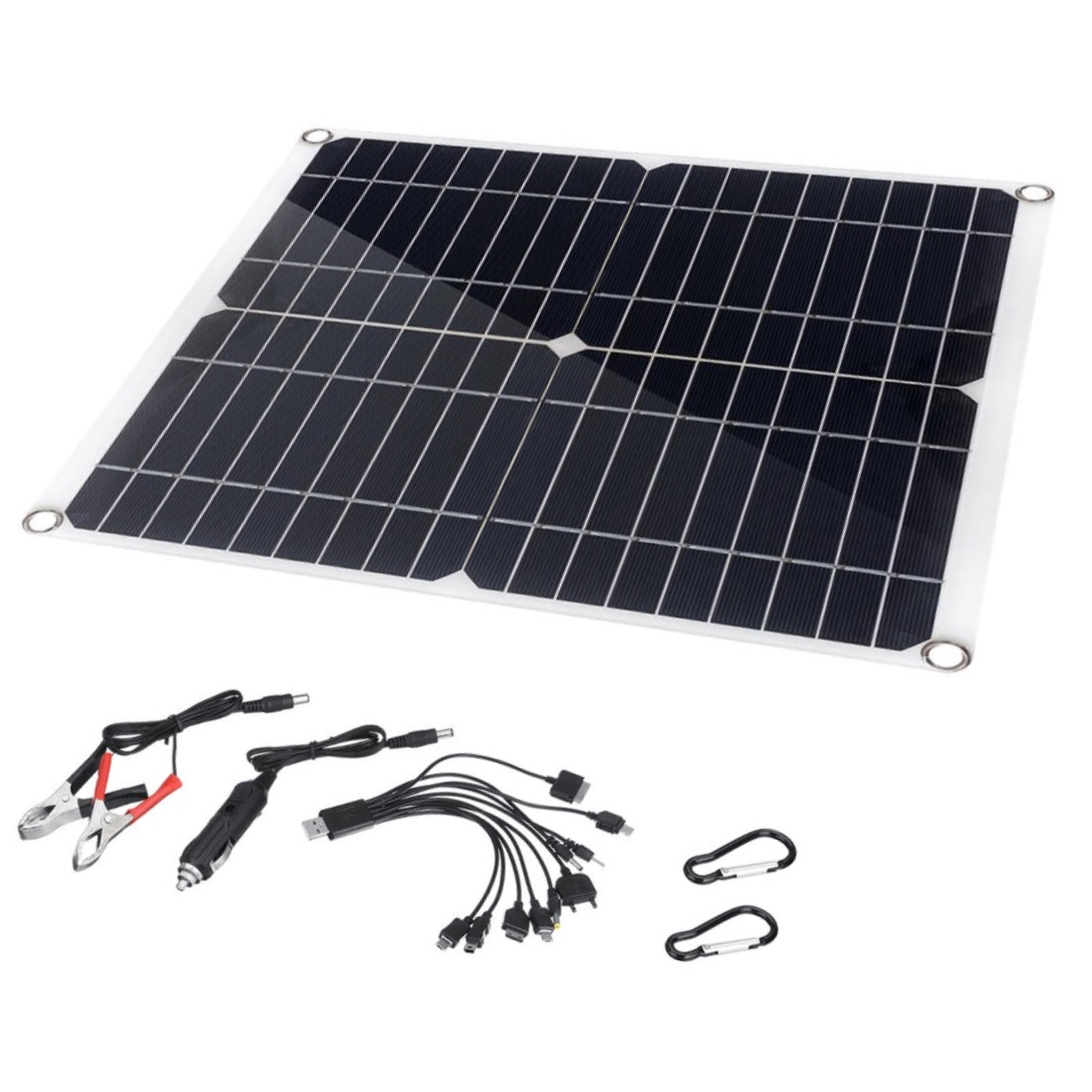 Dual USB Device Solar Panel Monocrystalline Solar Energy Battery for Outdoor Charging, 50W