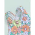 thumbnail image 6 of Suealasg Little Girls Romper Swimwear Sleeveless Floral Print One Piece Swimsuit 1T 2T 3T 4T 5T 6T Kids Girls Summer Bathing Suit Beachwear, 6 of 9