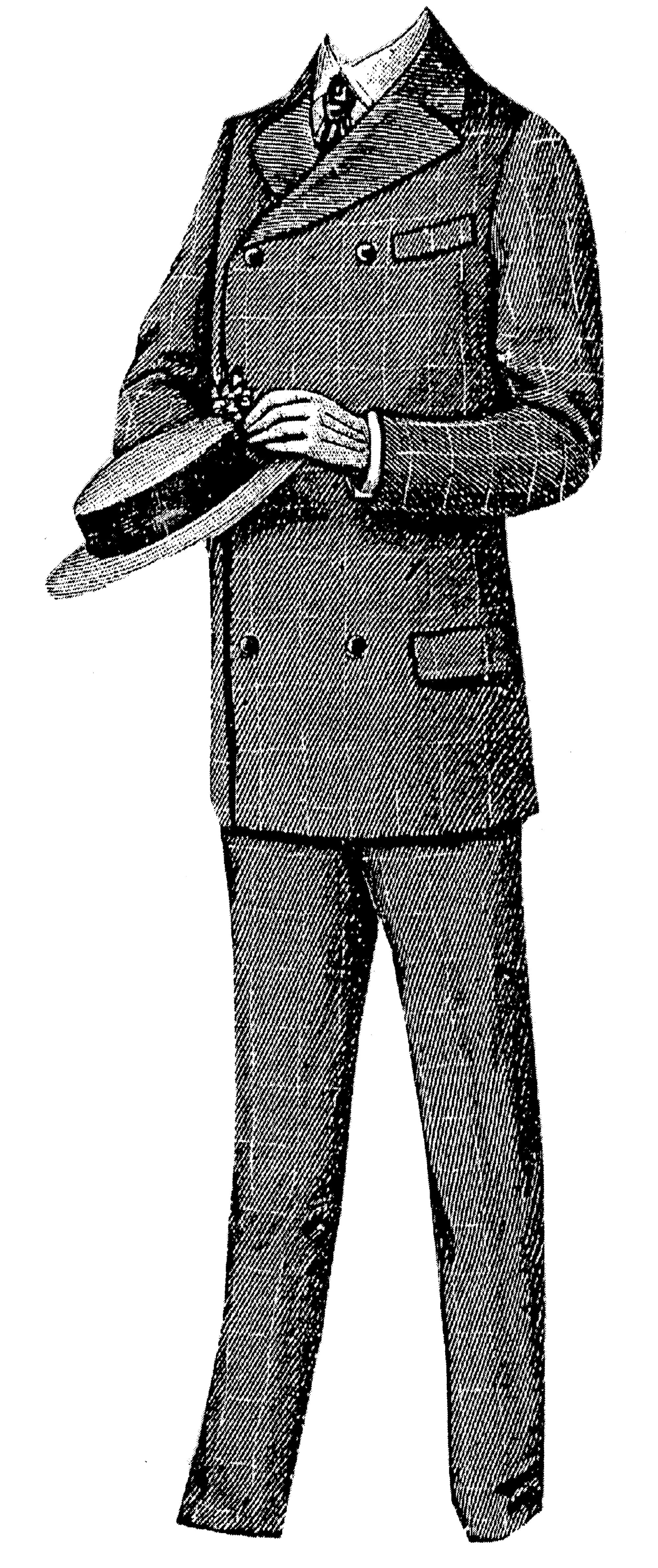 Sewing Pattern 1897 Man's Double Breasted Suit Pattern