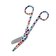 Lister Bandage Scissors 5.5" Stainless Steel for Nurses with White Multi Paws