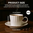 thumbnail image 4 of 100ml White Striped Ceramic Coffee Cup & Saucer Set (6 Cups + 6 Saucers) - Premium Packaging, 4 of 8