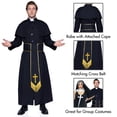 thumbnail image 3 of Disfraz Leg Avenue Túnica de Sacerdote con Capa Negra XL, 3 of 5