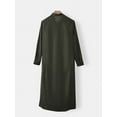 thumbnail image 5 of INCERUN Men's Muslim Saudi Arab Long Sleeve Islamic Jubba Abaya Thobe Dress Tops, 5 of 7